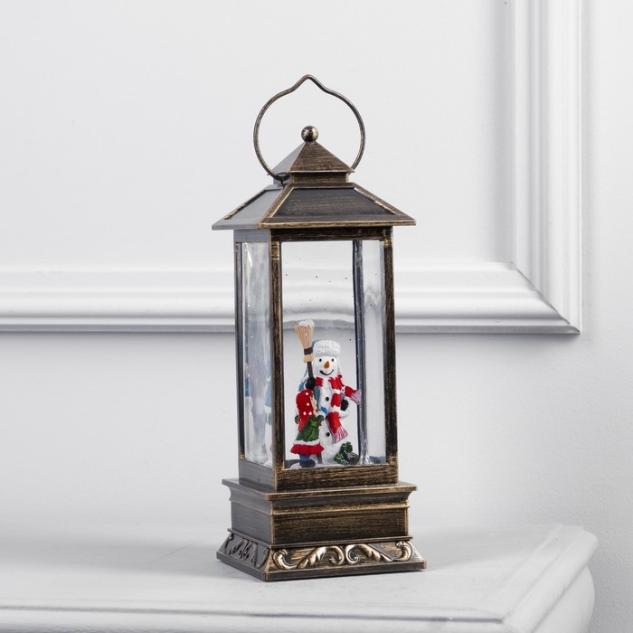 Светодиодная фигура «Фонарь с девочкой и снеговиком» 10 × 27 × 10 см, пластик, батарейки ААх3 (не в комплекте), USB, свечение тёплое белое Светодиодная фигура «Фонарь с девочкой и снеговиком» 10 × 27 × 10 см, пластик, батарейки ААх3 (не в комплекте), USB, свечение тёплое белое