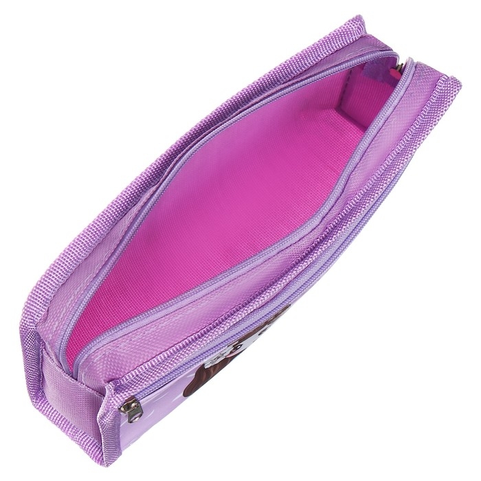 Пенал школьный на молнии Calligrata Пенал школьный на молнии Calligrata "Аниме", 2 отделения, сиреневый