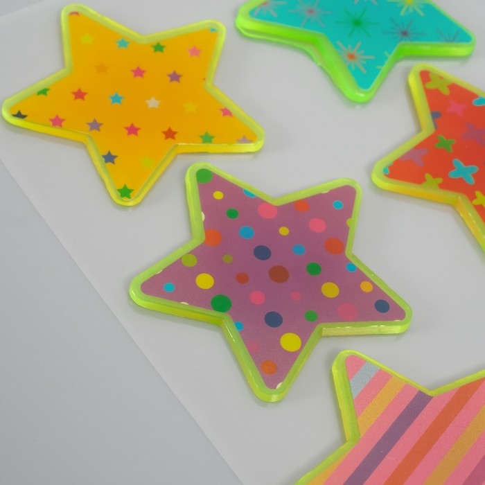 Наклейка силикон на стекло фосфорная Наклейка силикон на стекло фосфорная "Звёзды" 20х16 см