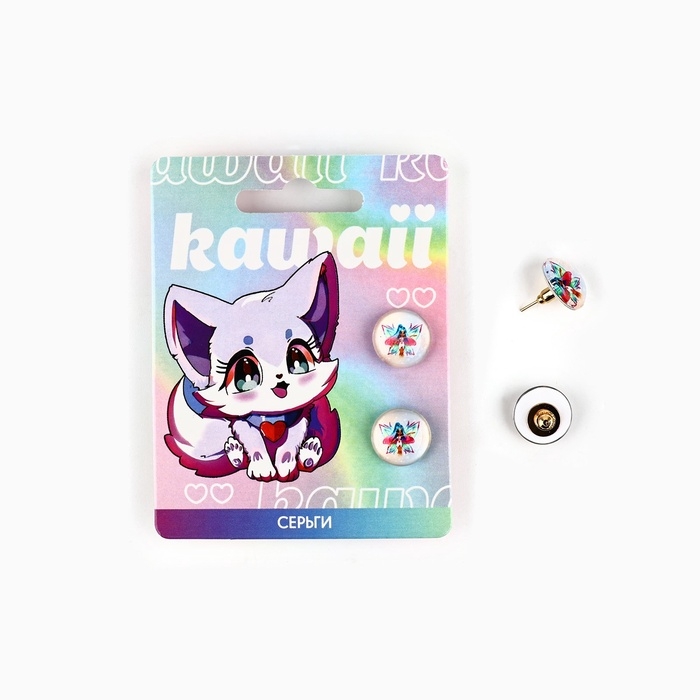 Серьги гвоздики Серьги гвоздики "Яркого стиля", 1.5 х 1.5 см, МИКС