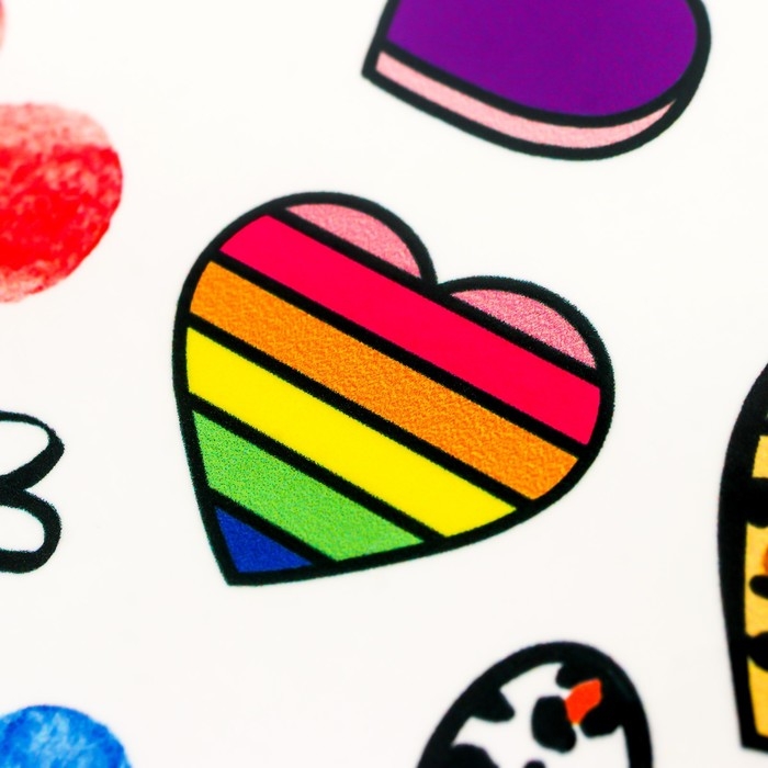 Татуировка на тело Татуировка на тело "Разные сердечки" 10х15 см