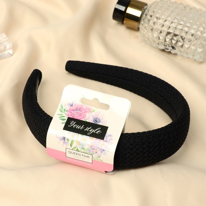 Ободок для волос Ободок для волос "Толиман" 3 см, чёрный