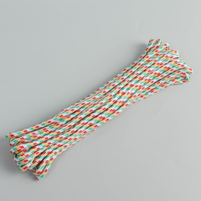 Шнур высокопрочный Доляна, d=6 мм, 10 м, цвет МИКС Шнур высокопрочный Доляна, d=6 мм, 10 м, цвет МИКС