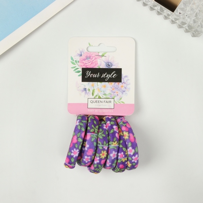 Резинка для волос Резинка для волос "Цветочный орнамент" (набор 6 шт) лютики