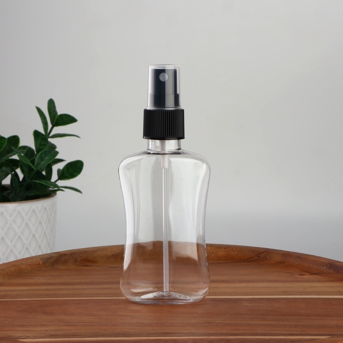 Бутылочка для хранения, с распылителем, 100 мл, цвет чёрный Бутылочка для хранения, с распылителем, 100 мл, цвет чёрный