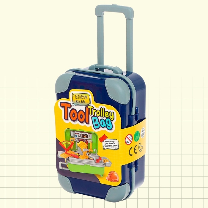 Набор детских инструментов «Чемодан на колесах», цвет МИКС Набор детских инструментов «Чемодан на колесах», цвет МИКС