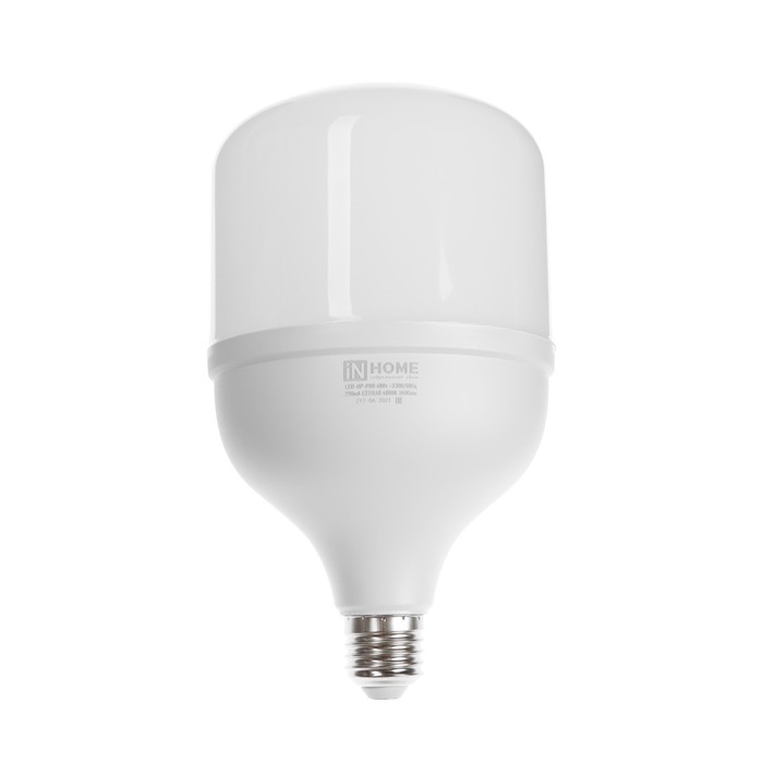 Лампа светодиодная IN HOME LED-HP-PRO, 40 Вт, 230 В, Е27, E40, 4000 К, 3800 Лм, с адаптером Лампа светодиодная IN HOME LED-HP-PRO, 40 Вт, 230 В, Е27, E40, 4000 К, 3800 Лм, с адаптером