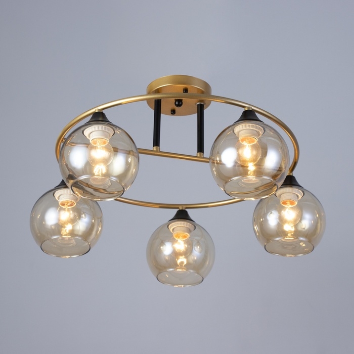 Люстра Люстра "Сицилия" 5х60Вт Е27 Золото 55х55х25,5см