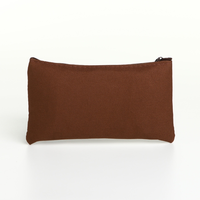 Косметичка на молнии, цвет коричневый Косметичка на молнии, цвет коричневый