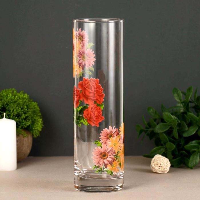 Ваза FLORA  Ваза FLORA "Цветочная поляна"  7,5х26,5см МИКС