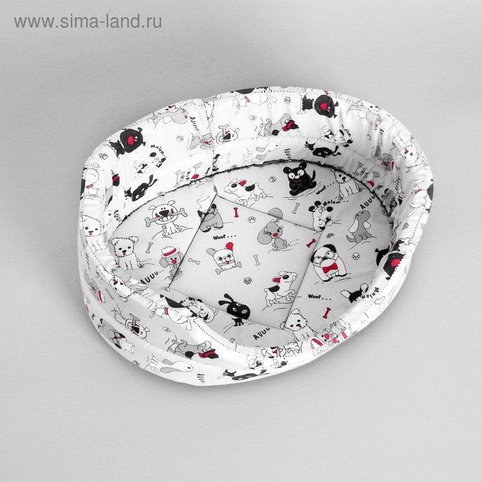 Лежанка поплин PerseiLine ЛЕ-2 №2 43 х 30 х 16  Лежанка поплин PerseiLine ЛЕ-2 №2 43 х 30 х 16 "песики"