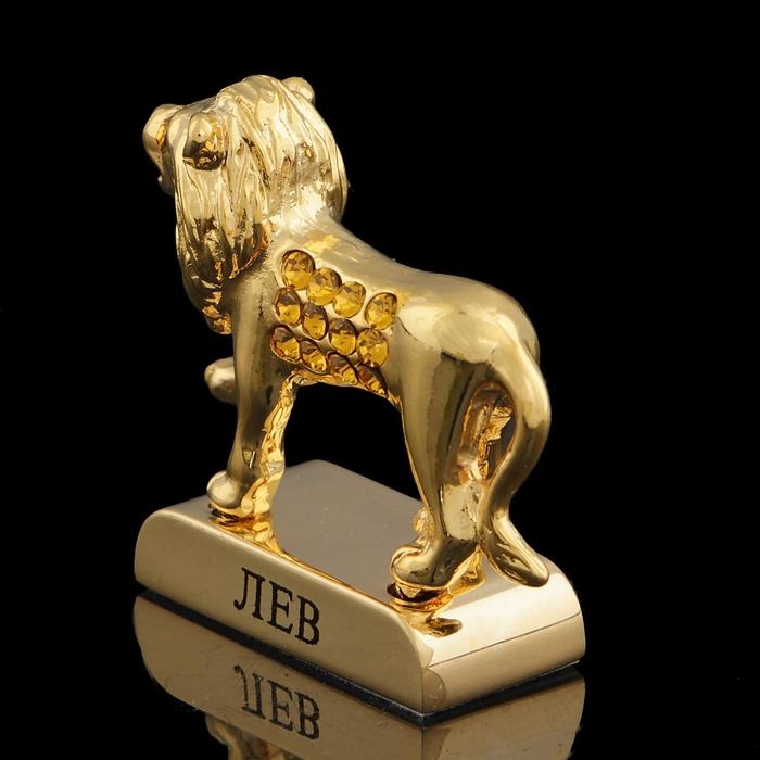 Сувенир знак зодиака &laquo;Лев&raquo;, 5&times;2&times;5 см, с кристаллами