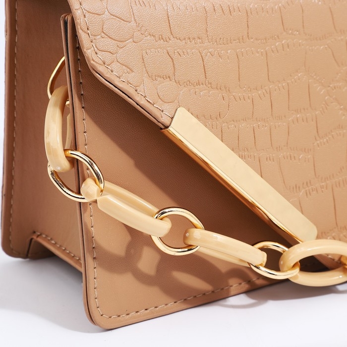 Сумка мессенджер на молнии, цвет бежевый Сумка мессенджер на молнии, цвет бежевый