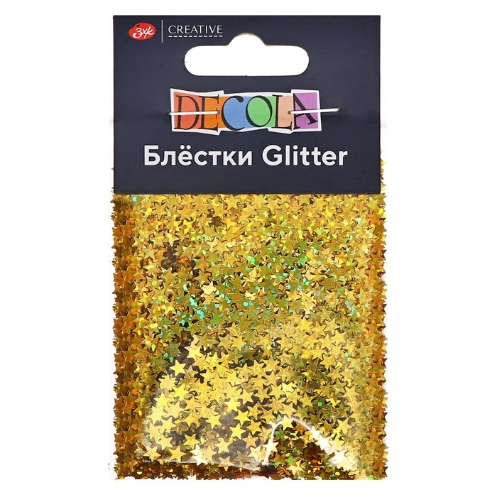 Декор блёстки ЗХК Decola 0.4 мм, 20 г, золото майя радужное Декор блёстки ЗХК Decola 0.4 мм, 20 г, золото майя радужное