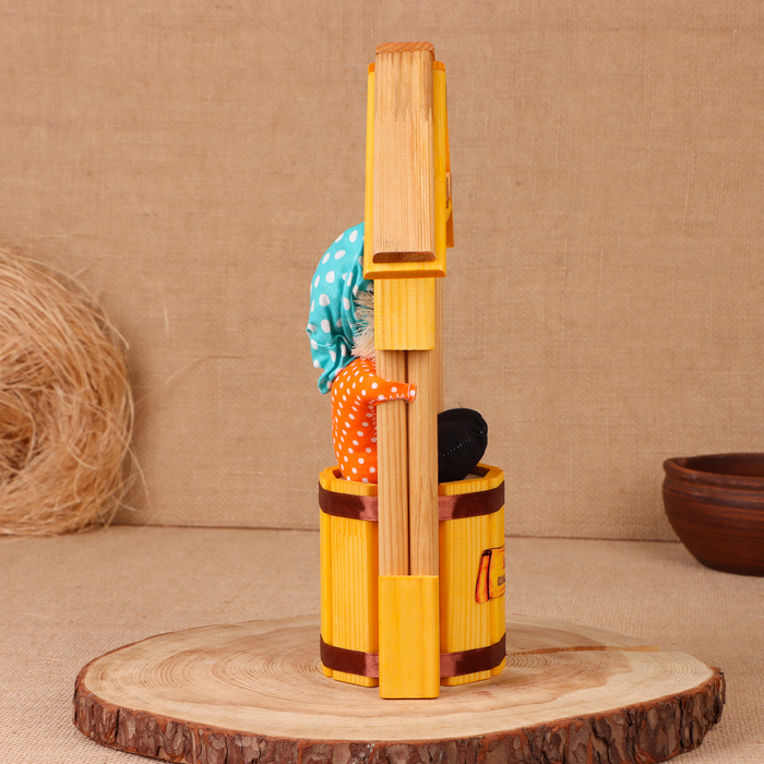 Оберег - домовой Оберег - домовой "Домовой на бочке, в домике", h = 30 см, микс