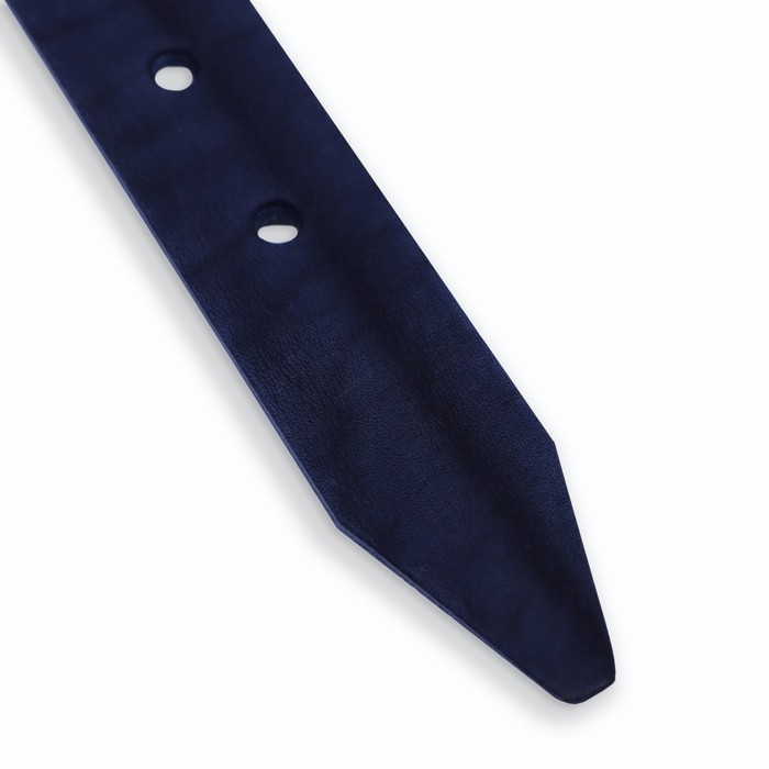 Ошейник кожаный однослойный, 54 х 2,5 см, ОШ 35-45 см, синий Ошейник кожаный однослойный, 54 х 2,5 см, ОШ 35-45 см, синий