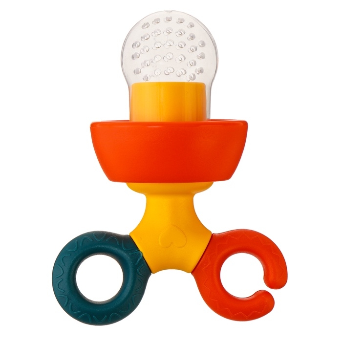 Ниблер для прикорма, с силиконовой сеточкой, вращающийся поршень, цвет МИКС Ниблер для прикорма, с силиконовой сеточкой, вращающийся поршень, цвет МИКС