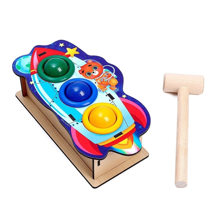 Стучалка «Ракета», 3 шарика Стучалка «Ракета», 3 шарика