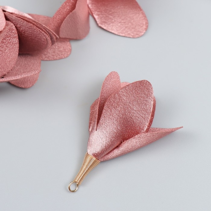 Декор для творчества текстиль Декор для творчества текстиль "Бутон, цвет пыльной розы" набор 6 шт 6 см