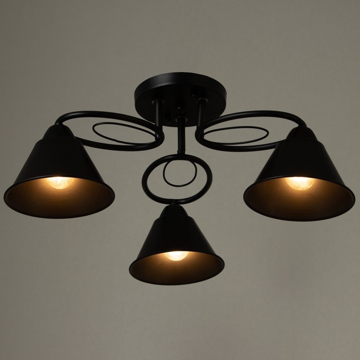 Люстра Люстра "Эдмас" 3хЕ27 40Вт черный 58х58х22 см BayerLux