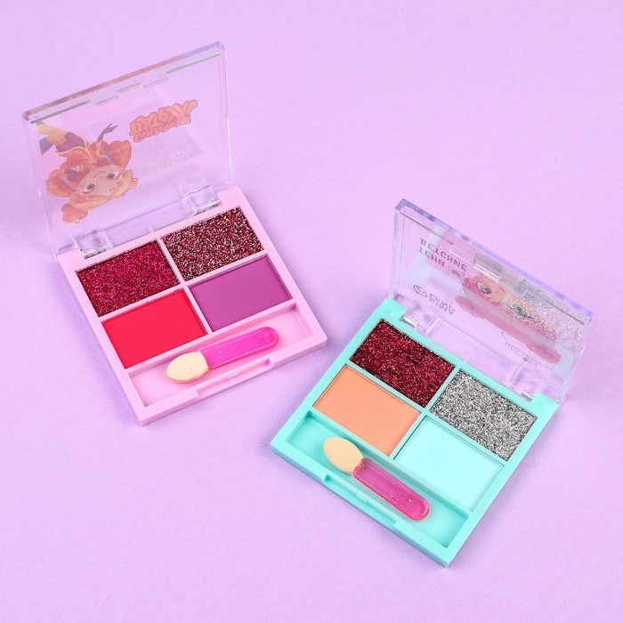 Тени для век детские, 4 цвета "Подружки", Сказочный патруль, МИКС