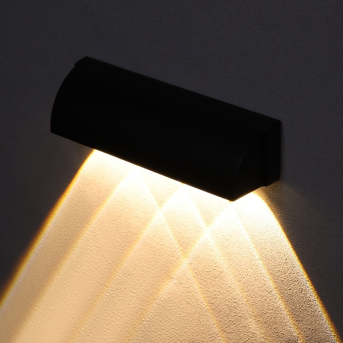 Светильник фасадный «Каскад», FSD-092, 4 Вт, 3000К, 4 луча, IP65, 220 В, металл, черный