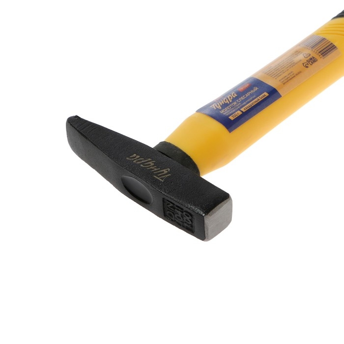 Молоток слесарный ТУНДРА ПРОФИ, квадратный боек, фиберглассовая 3К рукоятка, 100 г Молоток слесарный ТУНДРА ПРОФИ, квадратный боек, фиберглассовая 3К рукоятка, 100 г
