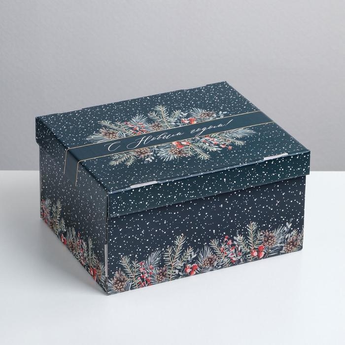 Коробка подарочная новогодняя складная «С Новым годом», 31,2 х 25,6 х 16,1 см, Новый год Коробка подарочная новогодняя складная «С Новым годом», 31,2 х 25,6 х 16,1 см, Новый год