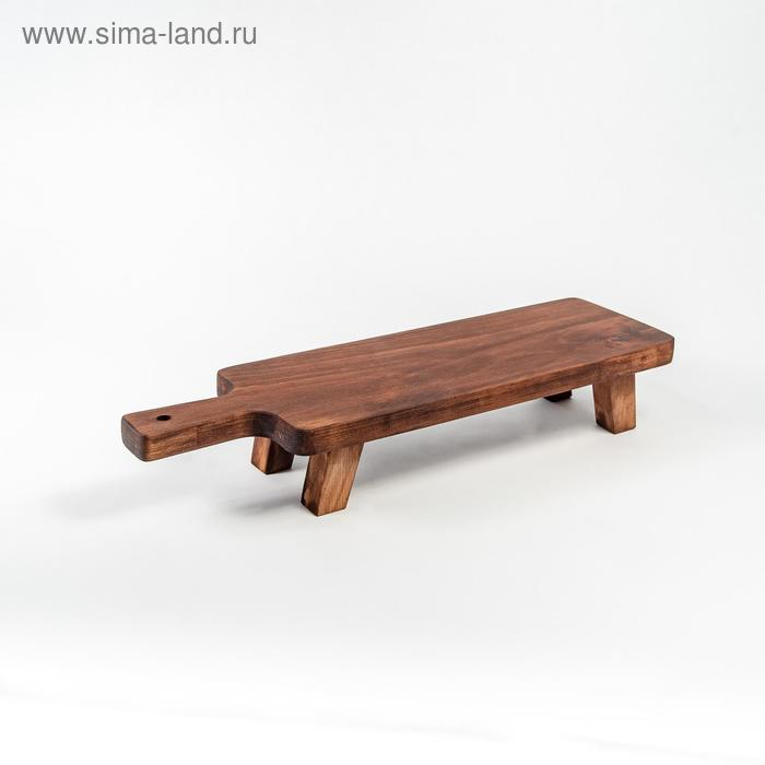 Доска разделочная, для подачи на ножках из натурального кедра Mаgistrо, 38×10,5×6,5 см, с ручкой, цвет шоколадный Доска разделочная, для подачи на ножках из натурального кедра Mаgistrо, 38×10,5×6,5 см, с ручкой, цвет шоколадный