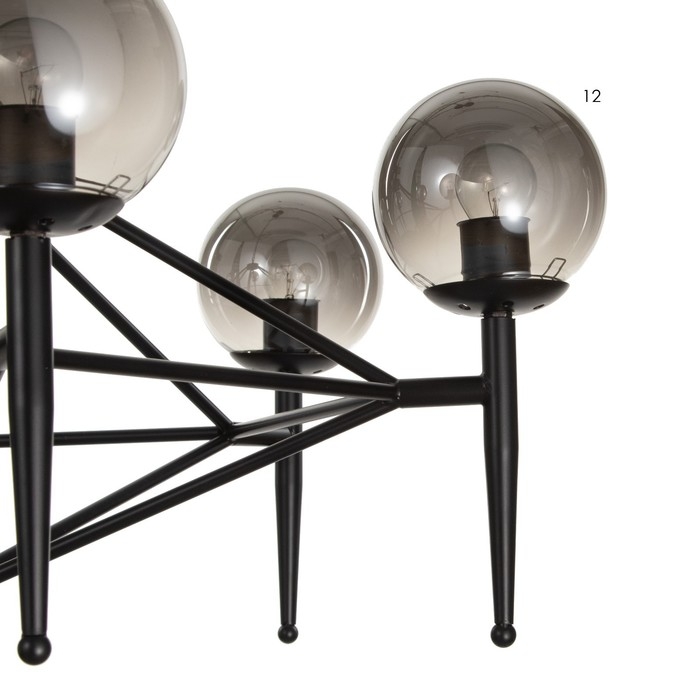 Люстра "Палетто" 6хЕ27 40Вт черный 70х66х36-80см BayerLux