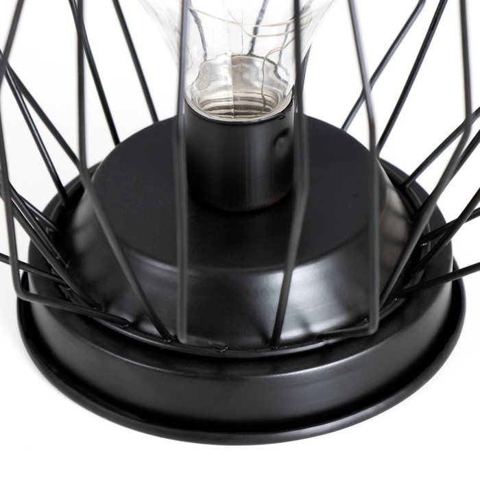 Ночник Ночник "Гараж" черный от батареек 3xААА 19х16х16 см RISALUX