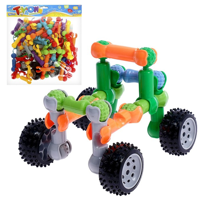 Конструктор «Транспорт», 83 детали, размер одной детали 7 х 2 х 1,5 см Конструктор «Транспорт», 83 детали, размер одной детали 7 х 2 х 1,5 см