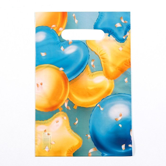 Пакет Пакет "Шарики в подарок", полиэтиленовый с вырубной ручкой, 20х30 см, 30 мкм набор 20 штук