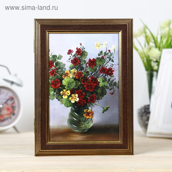 Ключница Ключница "Яркий букет" венге 15х21 см