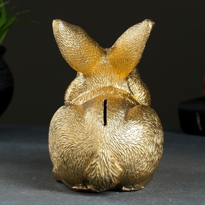 Копилка Копилка "Зайчик" золотой, 19х11х16см