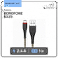 Наушники Borofone BM57 Platinum, вакуумные, микрофон, Jack 3.5 мм, кабель 1.2 м, серые