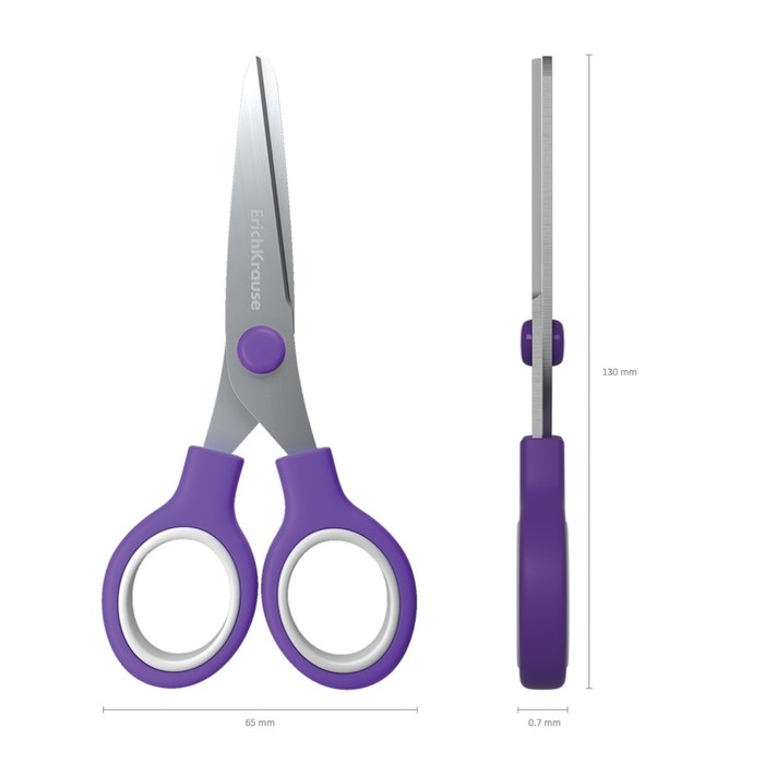 Ножницы детские ErichKrause Junior, 13 см, с закруглёнными концами лезвий, ударопрочный пластик, в тубусе, МИКС Ножницы детские ErichKrause Junior, 13 см, с закруглёнными концами лезвий, ударопрочный пластик, в тубусе, МИКС