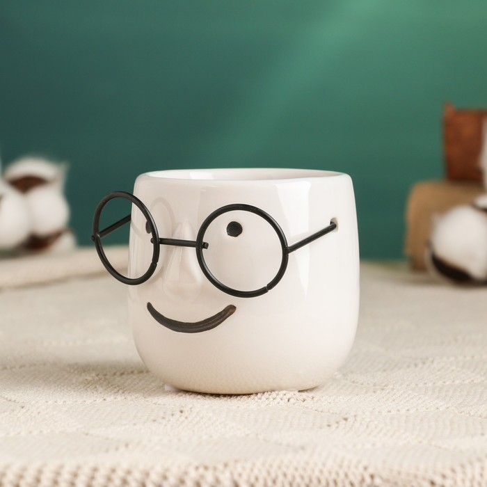 Горшок Горшок "Горшок который выжил" 7х7х7см, белый