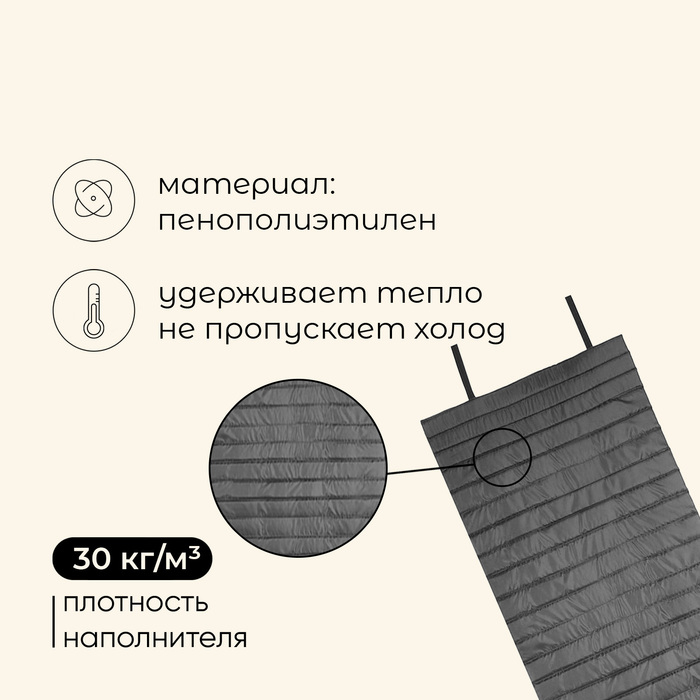 Коврик туристический maclay, складной, 180х60х1 см, цвет МИКС Коврик туристический maclay, складной, 180х60х1 см, цвет МИКС