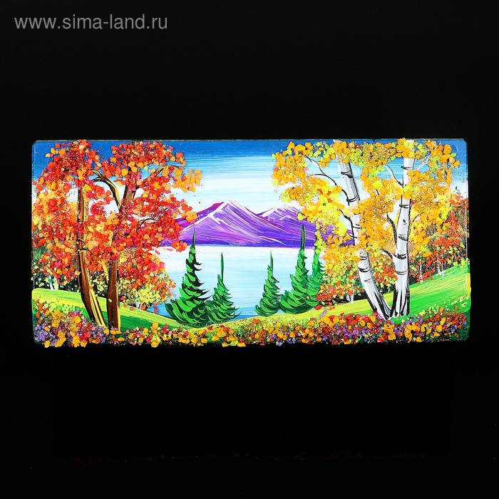 Ларец Ларец "Осень" 15х7х5,5 см, каменная крошка, змеевик