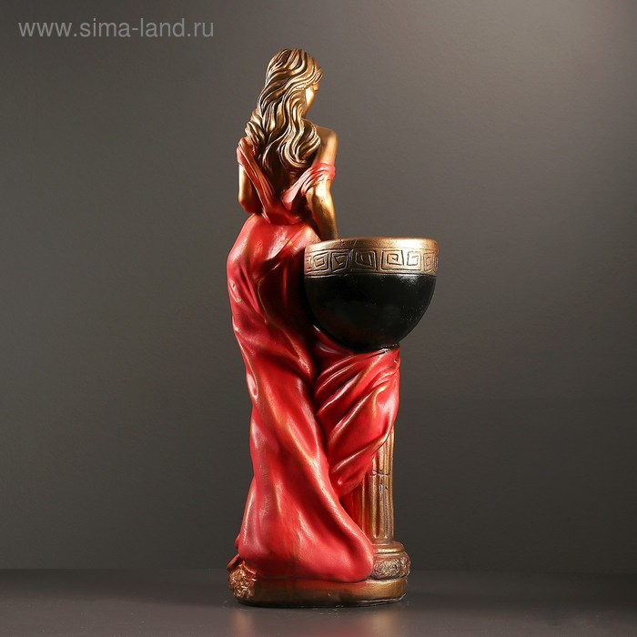 Фигура с кашпо Фигура с кашпо "Девушка Дана" красная, 20х81х31см