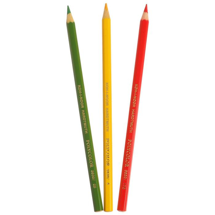 Карандаши 24 цвета Koh-I-Noor 3834 POLYCOLOR 3834, картонная упаковка, европодвес Карандаши 24 цвета Koh-I-Noor 3834 POLYCOLOR 3834, картонная упаковка, европодвес