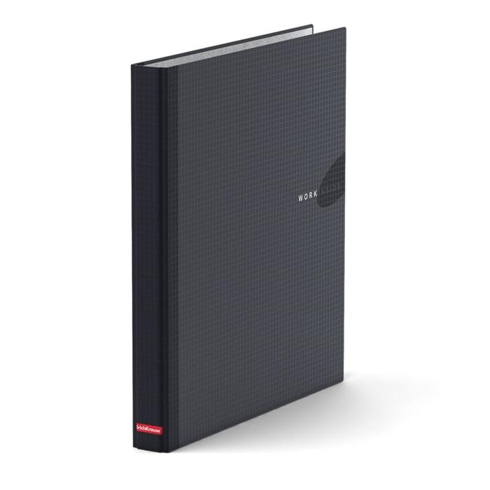 Папка на 2 кольцах А4, корешок 35 мм, ErichKrause Work inside, ламинированный картон 1,75 мм, чёрная, до 250 листов Папка на 2 кольцах А4, корешок 35 мм, ErichKrause Work inside, ламинированный картон 1,75 мм, чёрная, до 250 листов