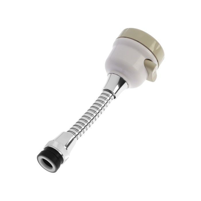 Аэратор ZEIN, регулировка потока, на гибком шланге, 170 мм, 3 режима, пластик, белый Аэратор ZEIN, регулировка потока, на гибком шланге, 170 мм, 3 режима, пластик, белый