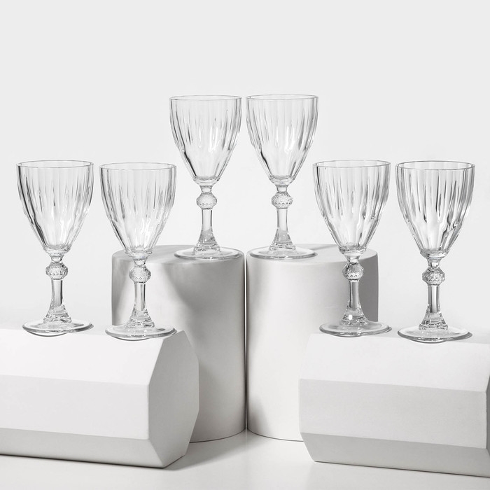 Набор стеклянных фужеров DIAMOND, 245 мл, 6 шт Набор стеклянных фужеров DIAMOND, 245 мл, 6 шт