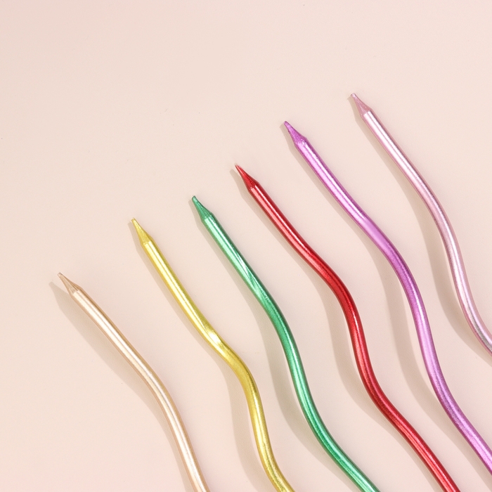 Свечи для торта Свечи для торта "Серпантин" 6 шт, коктейльные, разноцветные