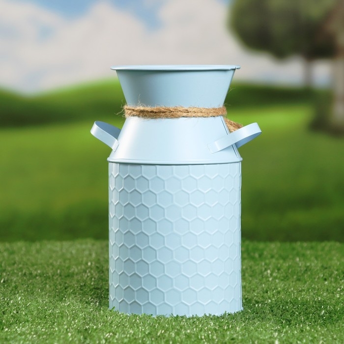 Кашпо - ваза  Кашпо - ваза "Кирсти" голубая, 19х10х10см