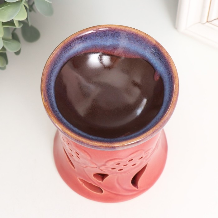 Аромалампа керамика  Аромалампа керамика "Цветы на полянке" МИКС 9,5х9,5х11,5 см