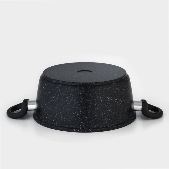 Кастрюля Доляна «Элит», 4 л, d=26 см, h=11 см, антипригарное покрытие, стеклянная крышка