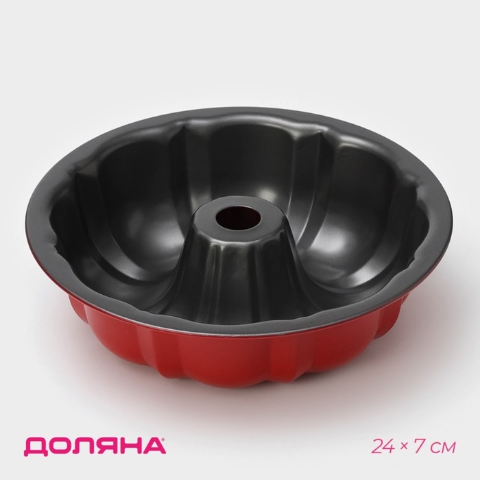Форма для выпечки Доляна &laquo;Ренард&raquo;, 24&times;7 см, антипригарное покрытие, цвет красный
